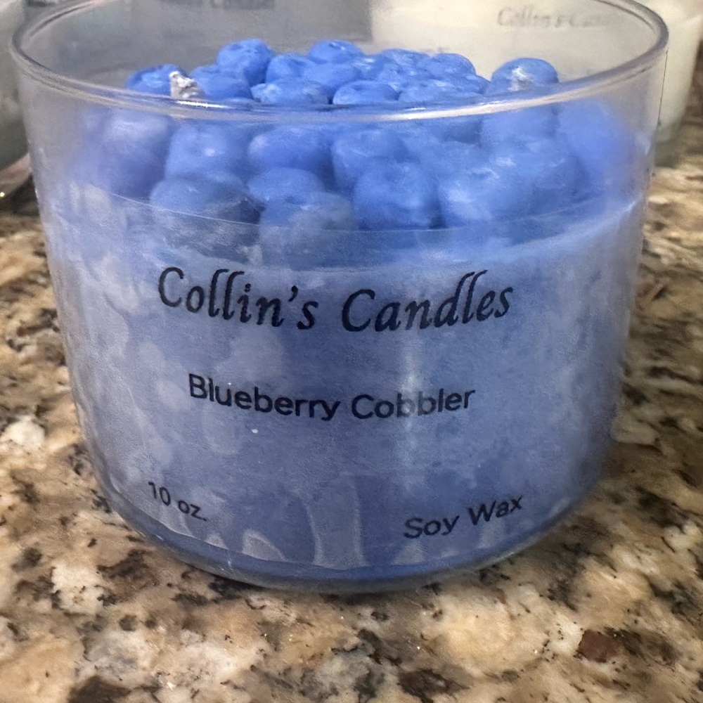 Blueberry Cobbler Soy Wax Candle - Blue